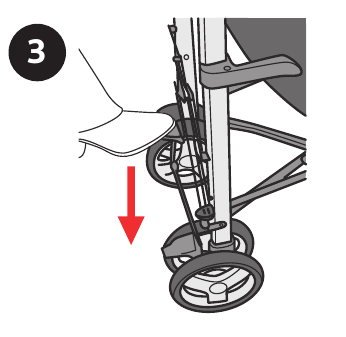 Chicco - Liteway - Kinderwagen öffnen - Schritt 2 Kinderwagen öffnen - Schritt 2