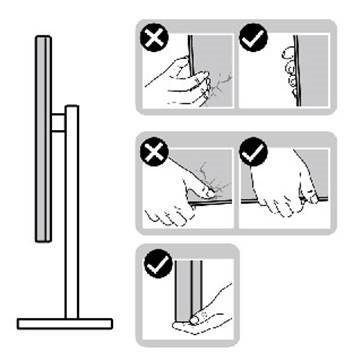 Dell - S2722DGM - Handhabung und Transport des Monitors - Schritt 1 Handhabung und Transport des Monitors - Schritt 1
