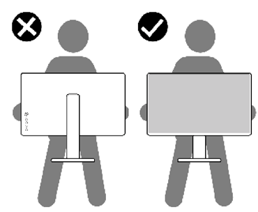 Dell - S2722DGM - Handhabung und Transport des Monitors - Schritt 2 Handhabung und Transport des Monitors - Schritt 2
