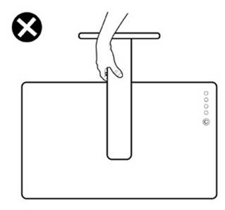 Dell - S2722DGM - Handhabung und Transport des Monitors - Schritt 3 Handhabung und Transport des Monitors - Schritt 3