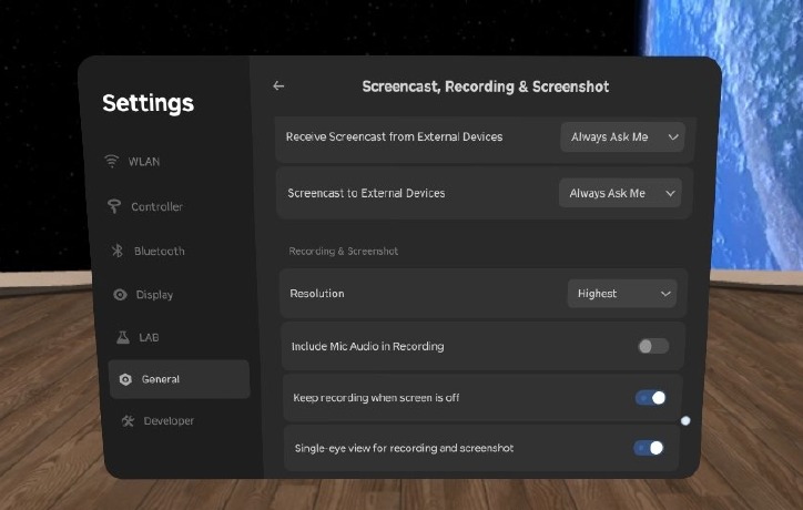 PICO - 4 - Anwendung - Teilen Sie Ihre VR-Videos mit Ton Anwendung - Teilen Sie Ihre VR-Videos mit Ton