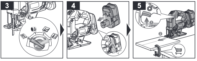 Ryobi - R18JS - BETRIEB - Schritt 2 BETRIEB - Schritt 2