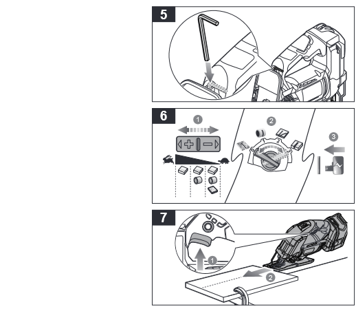 Ryobi - R18JS - BETRIEB - Schritt 5 BETRIEB - Schritt 5
