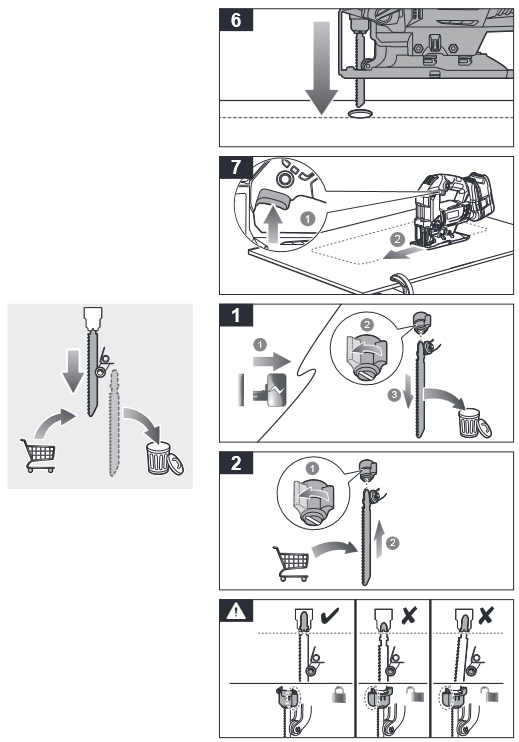 Ryobi - R18JS - BETRIEB - Schritt 7 BETRIEB - Schritt 7