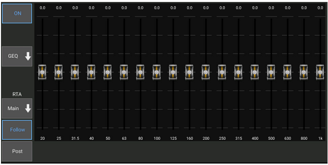 Midas - MR18 - M AIR für Android - Grafischer EQ M AIR für Android - Grafischer EQ