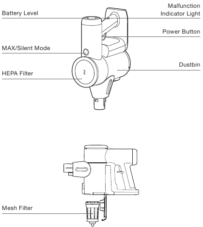 ECOVACS - DEEBOT T30S COMBO COMPLETE - Produktdiagramm - Handstaubsauger Produktdiagramm - Handstaubsauger