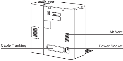 ECOVACS - DEEBOT T30S COMBO COMPLETE - Produktdiagramm - Station (Rückseite) Produktdiagramm - Station (Rückseite)