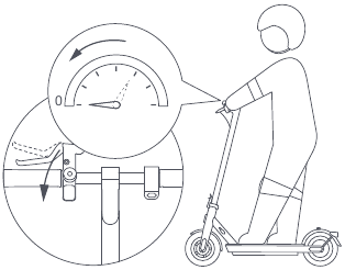 Xiaomi - 4 Pro - Fahren - Schritt 2 - Verzögern & Bremsen Fahren - Schritt 2 - Verzögern & Bremsen