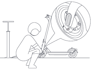 Xiaomi - 4 Pro - Reifen aufpumpen - Schritt 2 - Pumpe entfernen Reifen aufpumpen - Schritt 2 - Pumpe entfernen