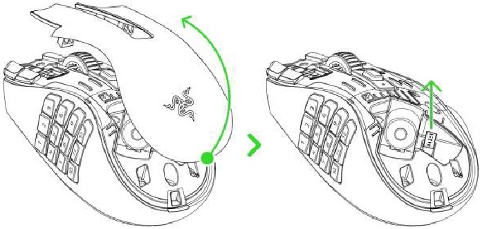 Razer - NAGA V2 HYPERSPEED - Verbinden über HyperSpeed Wireless Modus - Schritt 1 Verbinden über HyperSpeed Wireless Modus - Schritt 1