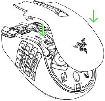 Razer - NAGA V2 HYPERSPEED - Batterie einlegen - Schritt 2 Batterie einlegen - Schritt 2