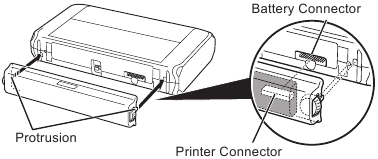 Canon - LK-72 - Anbringen des Akkus am Drucker - Schritt 2 Anbringen des Akkus am Drucker - Schritt 2