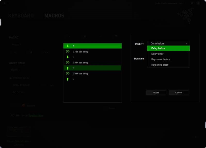 Razer - DeathStalker Chroma - MAKROS-TAB - Schritt 3 MAKROS-TAB - Schritt 3