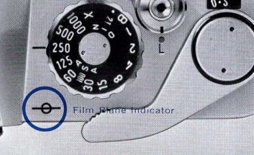 Canon - FT - Verwendung von Objektiven - Schritt 2 - Filmebenen-Indikator Verwendung von Objektiven - Schritt 2 - Filmebenen-Indikator