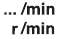 Umdrehungen oder Hübe pro Minute Symbol