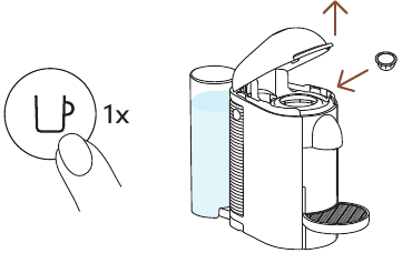 Nespresso - VERTUO PLUS - Kaffeevolumen anpassen - Schritt 1 Kaffeevolumen anpassen - Schritt 1