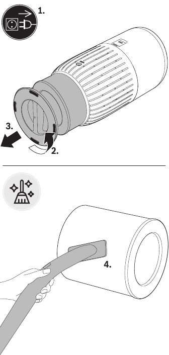 Bosch - Air 4000 - Reinigung des Filters Reinigung des Filters