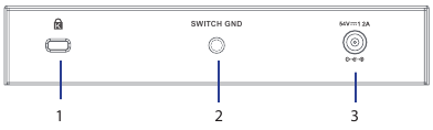 D-Link - DGS-1008P - Anschlüsse der Rückseite Anschlüsse der Rückseite