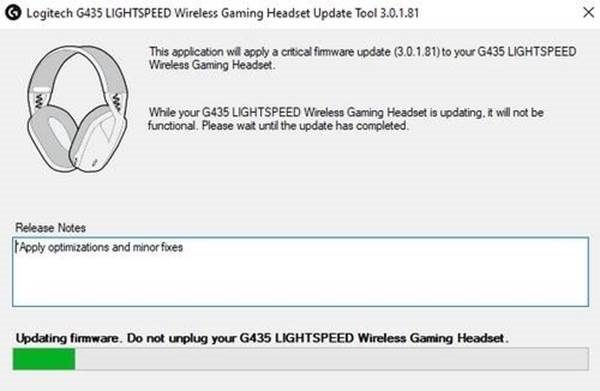 Logitech - G435 LIGHTSPEED - Firmware aktualisieren - Schritt 2 Firmware aktualisieren - Schritt 2