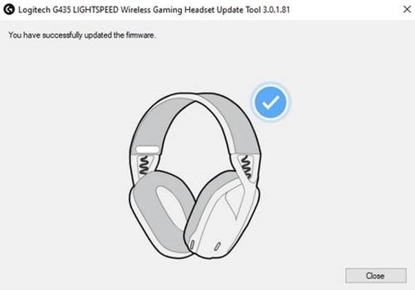 Logitech - G435 LIGHTSPEED - Firmware aktualisieren - Schritt 3 Firmware aktualisieren - Schritt 3