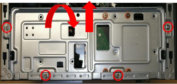 Acer - TC-1780 - HDD-Entfernung - Schritt 3 - Vier Schrauben entfernen HDD-Entfernung - Schritt 3 - Vier Schrauben entfernen