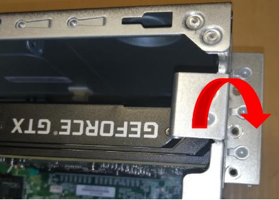 Acer - TC-1780 - VGA-Karten-Entfernung - Schritt 3 - Öffnen Sie die PCI-Abdeckung VGA-Karten-Entfernung - Schritt 3 - Öffnen Sie die PCI-Abdeckung