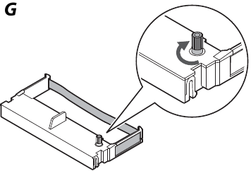 Epson - TM-H6000IV - Einsetzen und Austauschen der Farbbandkassette Einsetzen und Austauschen der Farbbandkassette