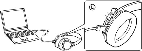Sony - MDR-10RBT - Aufladen des Geräts Aufladen des Geräts