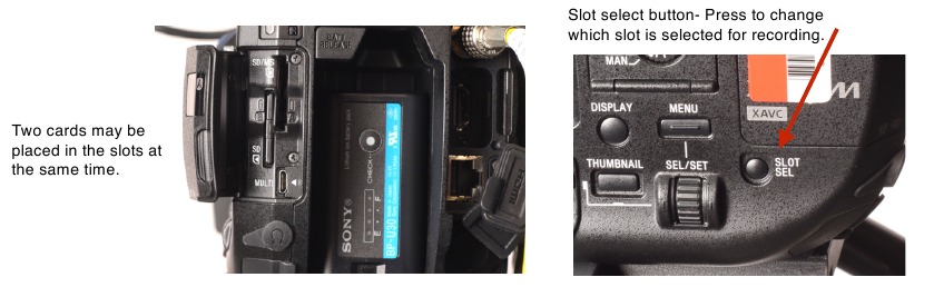 Sony - PXW-FS5 - Speicherkarte einlegen Speicherkarte einlegen