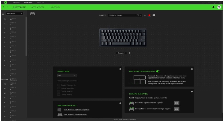 RAZER - HUNTSMAN V3 PRO MINI - TASTATUR - Anpassen - Schritt 2 TASTATUR - Anpassen - Schritt 2