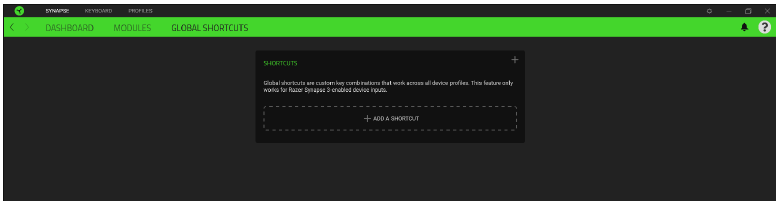 RAZER - HUNTSMAN V3 PRO MINI - REGISTERKARTE SYNAPSE - Globale Tastenkürzel REGISTERKARTE SYNAPSE - Globale Tastenkürzel