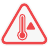 Temperatur zu hoch-Symbol