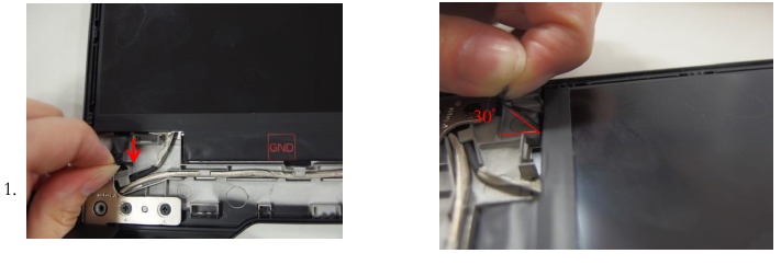 Asus - X571 Serie – Entfernen des LCD-Moduls – Schritt 2 Entfernen des LCD-Moduls – Schritt 2