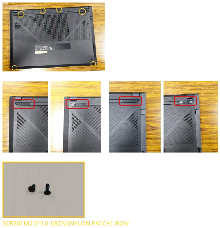 Asus - X571 Serie - Bodenabdeckungsmodul entfernen Bodenabdeckungsmodul entfernen
