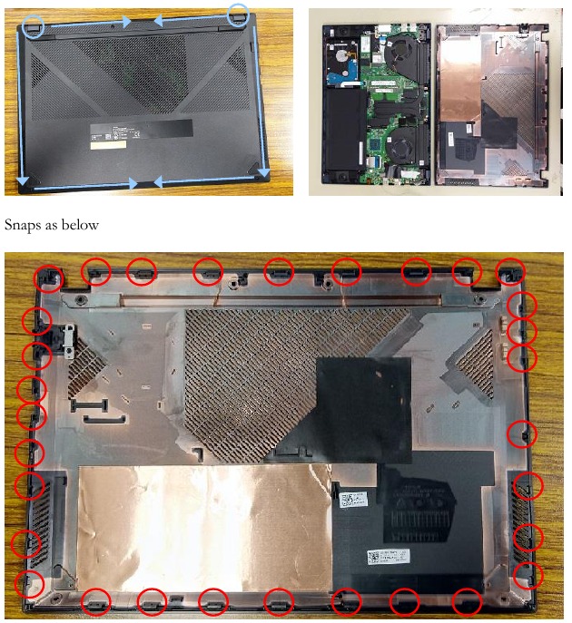 Asus - X571 Serie - Vom oberen Gehäusemodul trennen Vom oberen Gehäusemodul trennen