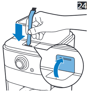 Philips - HD7769 - Reinigung des Mahlwerktrichters - Schritt 2 Reinigung des Mahlwerktrichters - Schritt 2