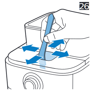 Philips - HD7769 - Reinigung des Mahlwerktrichters - Schritt 4 Reinigung des Mahlwerktrichters - Schritt 4