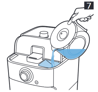 Philips - HD7769 - Kaffeemaschine spülen - Schritt 1 Kaffeemaschine spülen - Schritt 1
