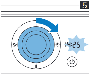 Philips - HD7769 - Uhr einstellen - Schritt 4 Uhr einstellen - Schritt 4