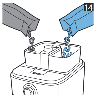 Philips - HD7769 - Kaffeebohnen verwenden - Schritt 2 Kaffeebohnen verwenden - Schritt 2
