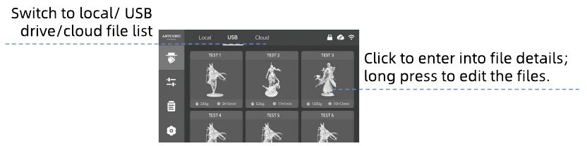 Anycubic - Photon Mono M7 Pro - Menüverzeichnis - Teil 2 Menüverzeichnis - Teil 2