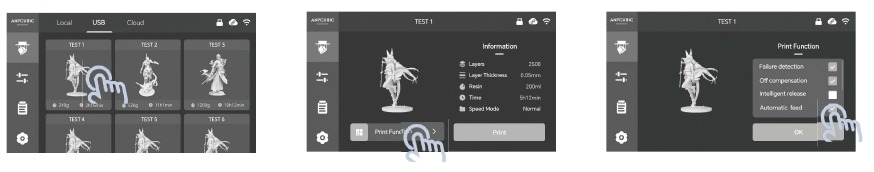 Anycubic - Photon Mono M7 Pro - Drucktest - Schritt 2 Drucktest - Schritt 2