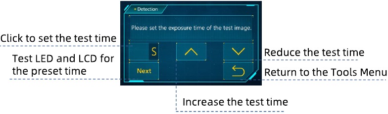 Anycubic - Photon M3 Max - Menüverzeichnis - Tools (Werkzeuge) - Detection (Erkennung) Menüverzeichnis - Tools (Werkzeuge) - Detection (Erkennung)