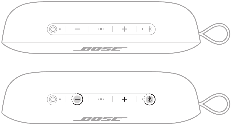 Bose - SOUNDLINK FLEX SE - Zwei Bose Bluetooth-Lautsprecher manuell koppeln – Schritt 2 Zwei Bose Bluetooth-Lautsprecher manuell koppeln – Schritt 2