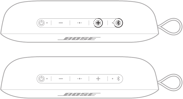 Bose - SOUNDLINK FLEX SE - Zwei Bose Bluetooth-Lautsprecher manuell koppeln – Schritt 1 Zwei Bose Bluetooth-Lautsprecher manuell koppeln – Schritt 1
