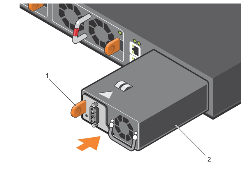 Dell - S4048-ON - Installation des DC-Netzteils Installation des DC-Netzteils