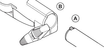 Husqvarna - 122LK - Den zweiteiligen Schaft montieren - Schritt 1 Den zweiteiligen Schaft montieren - Schritt 1