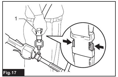 Makita - DUX60 - Anbringen des Schultergurts – Schritt 2 Anbringen des Schultergurts – Schritt 2