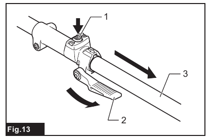 Makita - DUX60 - Anbringen des Anbaugerätrohrs – Schritt 4 Anbringen des Anbaugerätrohrs – Schritt 4