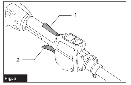 Makita - DUX60 - Schalterbetätigung Schalterbetätigung